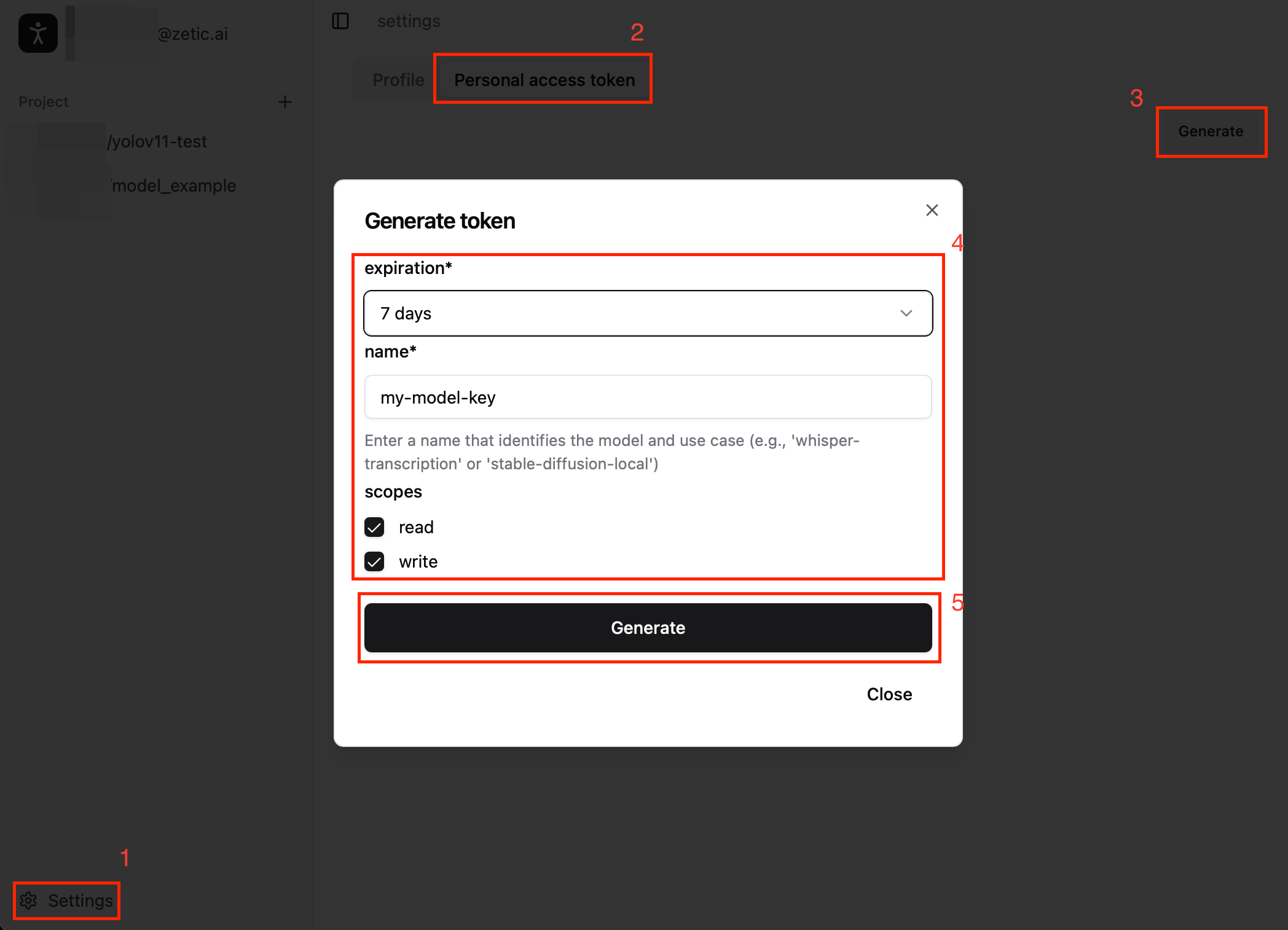 Generate Personal Key